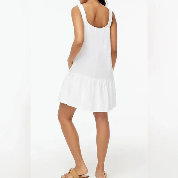 New J. Crew Linen-blend button-front mini dress!!! - Picture 2 of 6